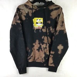 Nickelodeon Sponge Bob Pull over Hoodie, Size L. Tye dye